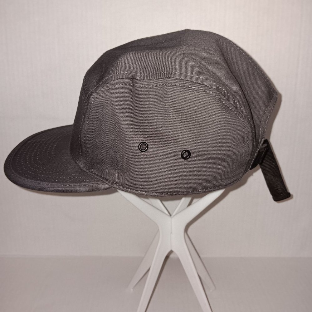 OTTO 100% COTTON ADJUSTABLE STRAP HAT CLOUD RAINDROP PATTERN GRAY WHITE - Picture 5 of 9
